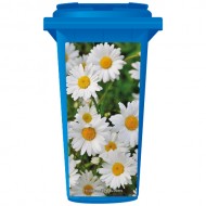 Pretty Daisy Flowers Wheelie Bin Sticker Panel